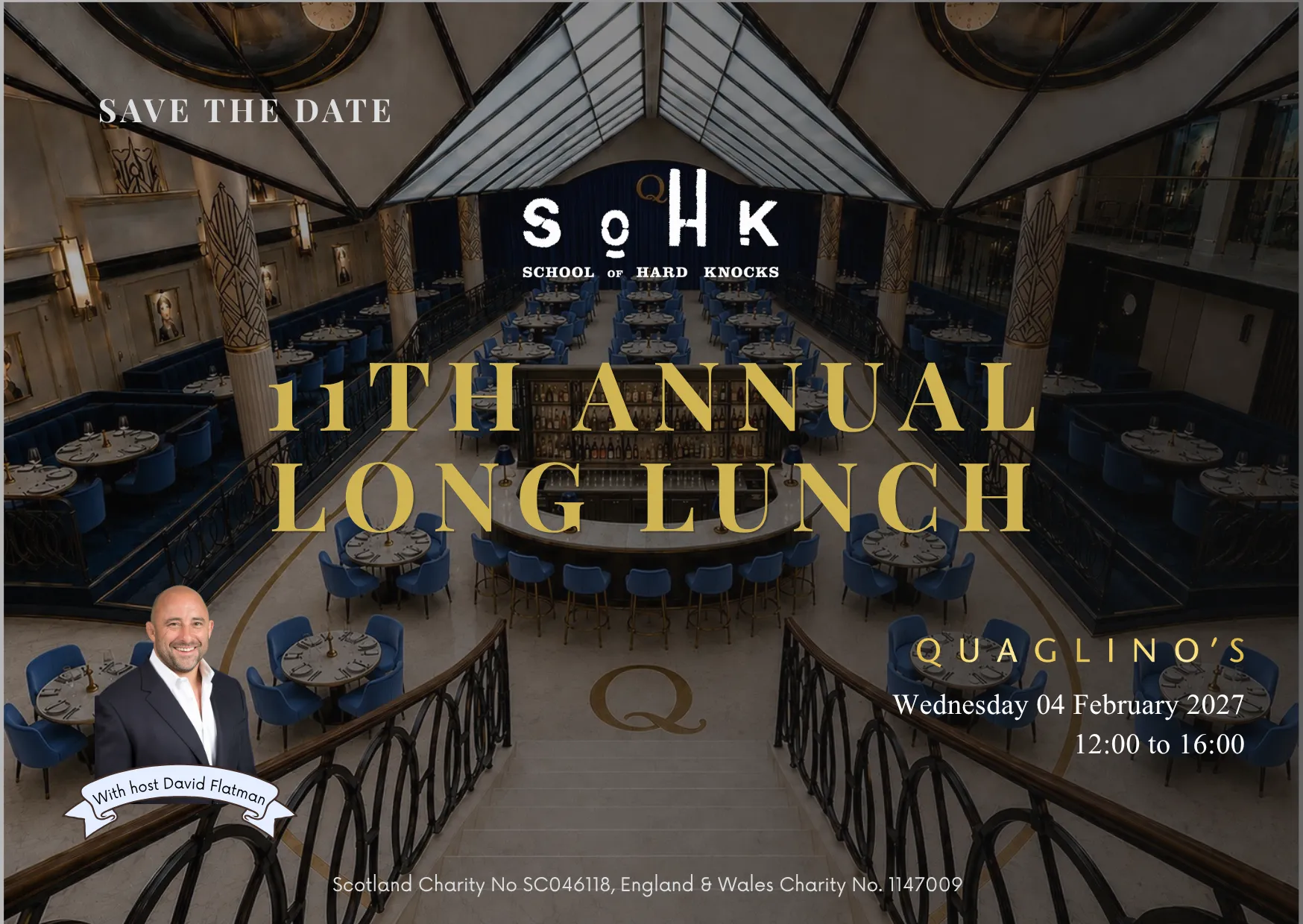 SOHk Long Lunch 2027 at Quaglino's save the date